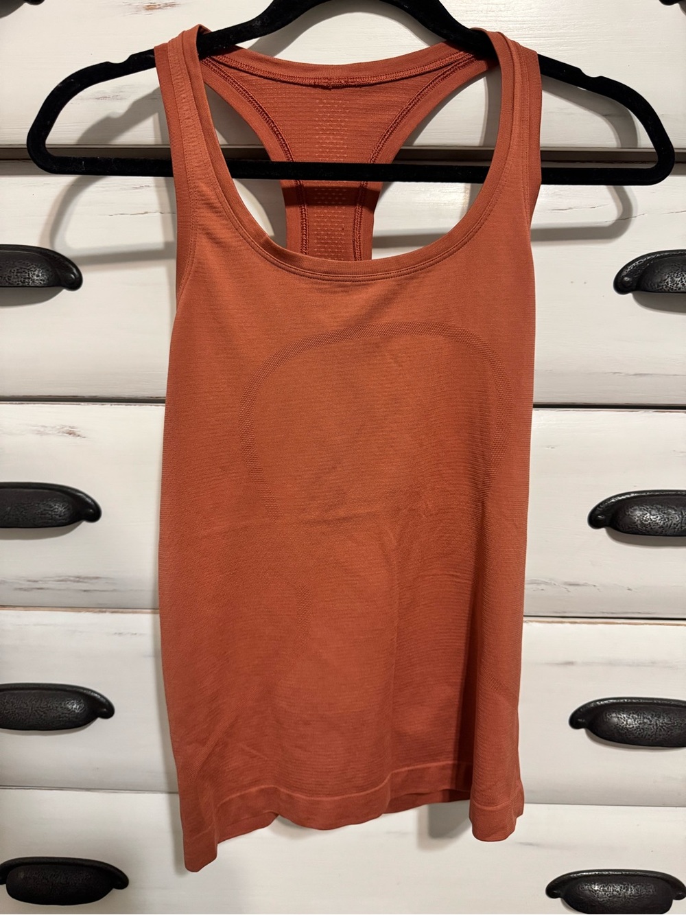 Lululemon Women’s Swiftly Racerback Tank- full length— Rust & white/Ivory - Picture 3 of 6
